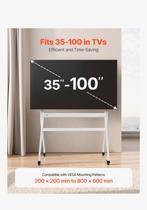 VEVOR Rollende TV Standaard 889-2540mm, Ophalen, Nieuw