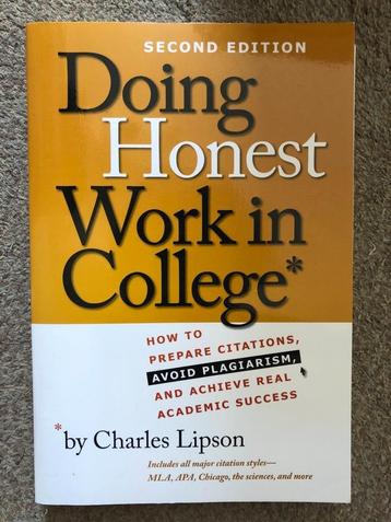 Doing Honest Work in College How to Prepare Citations, Avoid beschikbaar voor biedingen