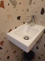 Sphinx wastafel beige met Kludi kraan chroom zeer netjes, Doe-het-zelf en Verbouw, Sanitair, Ophalen, Zo goed als nieuw, Chroom