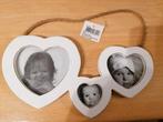 Houten fotolijst hartjes - 3 foto's, Ophalen of Verzenden, Gebruikt