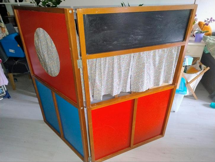 Houten Poppenkast - Dubbel, Kinderen en Baby's, Speelgoed | Houten speelgoed, Gebruikt, Ophalen
