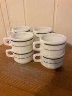 165 groen gestreepte vintage Pyrex koffiekopjes / USA / Corn, Huis en Inrichting, Ophalen of Verzenden, Overige stijlen, Kop(pen) en/of Schotel(s)