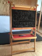 Schoolbord, krijt, op houten standaard, met flip-over rol., Overige typen, Gebruikt, Ophalen
