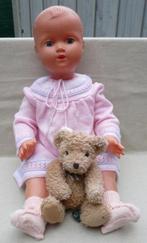 Leuke oude pop (roze outfit), Ophalen of Verzenden, Gebruikt, Pop