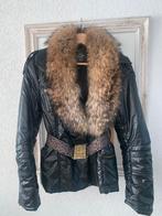 Just Cavalli Winterjas met Bontkraag - Maat M, Zwart, Maat 42/44 (L), Ophalen of Verzenden, Zo goed als nieuw