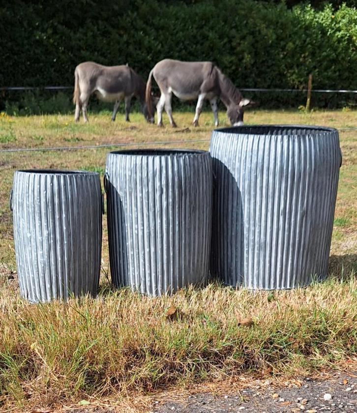 Zinken ton, dolly tub, bucket barrel decoratief in huis/tuin, Antiek en Kunst, Curiosa en Brocante, Ophalen of Verzenden