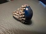 Vintage zilveren ring met lapis-lazuli, Ophalen of Verzenden, Zilver, Ring