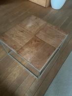 Houten salontafel, Huis en Inrichting, Tafels | Salontafels, 100 tot 150 cm, Zo goed als nieuw, Minder dan 50 cm, Rechthoekig