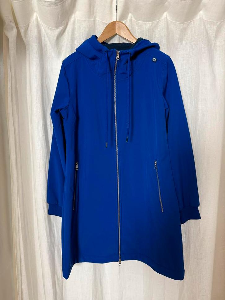 Danefae softshell Jas - Blauw mt L, Kleding | Dames, Jassen | Winter, Zo goed als nieuw, Maat 42/44 (L), Blauw, Ophalen of Verzenden