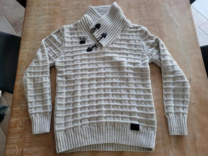 Houtje touwtje | trui | dik | maat L, Kleding | Heren, Truien en Vesten, Zo goed als nieuw, Maat 52/54 (L), Wit, Ophalen of Verzenden