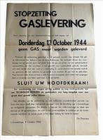 Poster 'Stopzetting gaslevering', Verzamelen, Militaria | Tweede Wereldoorlog, Nederland, Foto of Poster, Overige soorten, Ophalen of Verzenden