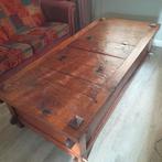 Kist tafel opberg meubel donker handgemaakt., Ophalen, Gebruikt, 50 tot 100 cm, Robust