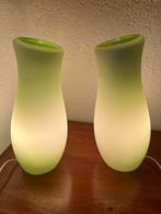 Ikea mylonit tafellamp groen, Ophalen of Verzenden, Minder dan 50 cm, Retro, Glas