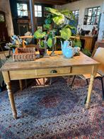 Brocante Houten Tafel met Lade - grenen - hout, Ophalen