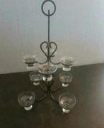 Erik Höglund Vintage kandelaar van smeedijzer en glas, Ophalen, Overige materialen, Gebruikt, 75 cm of meer