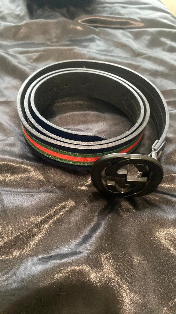 Gucci riem, Kleding | Heren, Ophalen of Verzenden, Zo goed als nieuw, Zwart