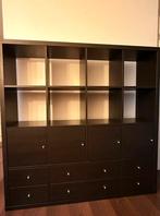 IKEA KALLAX kast 4x4 met deuren en lades, Huis en Inrichting, Ophalen, Kunststof, Gebruikt, 100 tot 150 cm