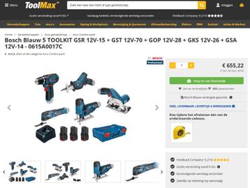 5 NIEUWE Bosch Blauw Machines! 12V combiset professional beschikbaar voor biedingen