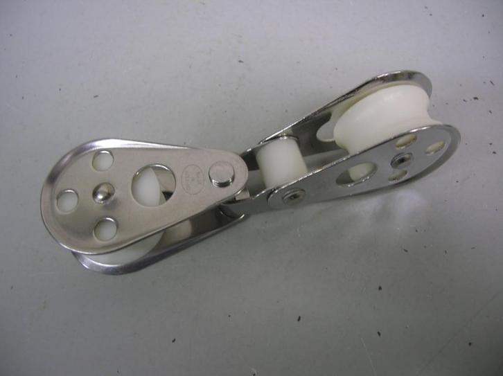 RVS In-line, Back to Back blokken, katrollen voor max. 10 mm, Watersport en Boten, Accessoires en Onderhoud, Nieuw, Lijn of Blok