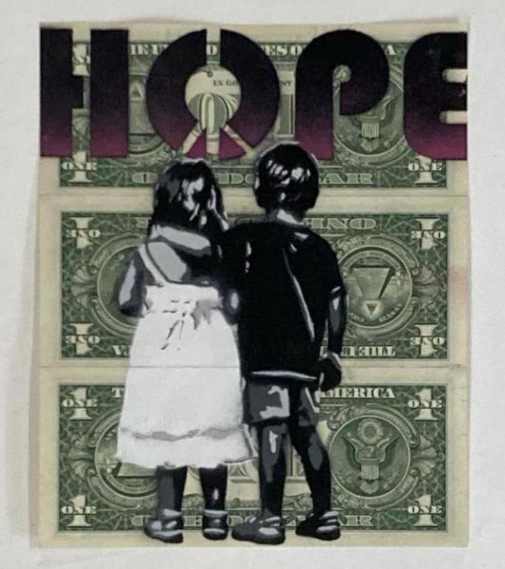 BASM : uniek werk over authentieke dollars, Antiek en Kunst, Kunst | Designobjecten, Ophalen of Verzenden