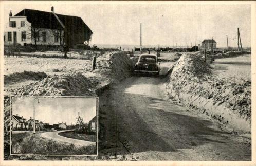 Toegang tot Ouwerkerk na Stormramp 1953, Verzamelen, Ansichtkaarten | Nederland, Ongelopen, Zeeland, 1920 tot 1940, Ophalen of Verzenden