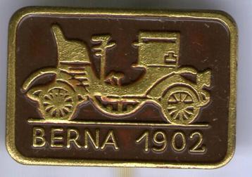 Berna 1902 bruin op koper oldtimer auto speldje ( A_099 ) beschikbaar voor biedingen