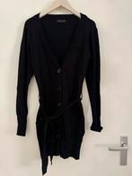 Dames lange vest trui tricot knopen riem knopen top zwart S, Ophalen of Verzenden, Zo goed als nieuw, Maat 36 (S), Zwart