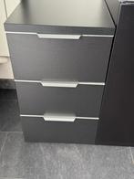Kastje zwart 3 lades hoog 58 cm breed 33,5 cm diep 42 cm, Huis en Inrichting, Kasten | Ladekasten, Minder dan 50 cm, Ophalen of Verzenden