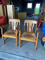 Handgemaakte houten stoelen, rietgedekt., Antiek en Kunst, Antiek | Meubels | Stoelen en Banken, Ophalen of Verzenden