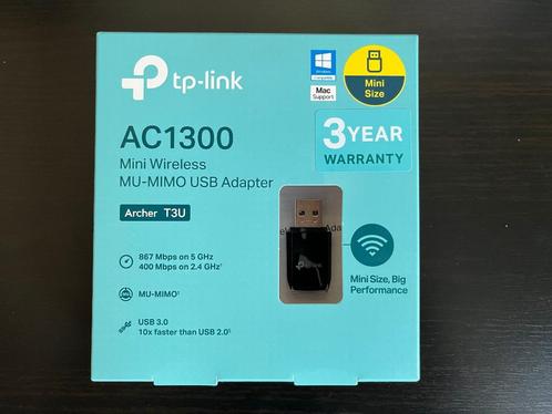 TP-Link AC1300 Mini Wifi MU-MIMO USB 3.0-adapter, Computers en Software, Netwerkkaarten, Zo goed als nieuw, Extern, Ophalen of Verzenden