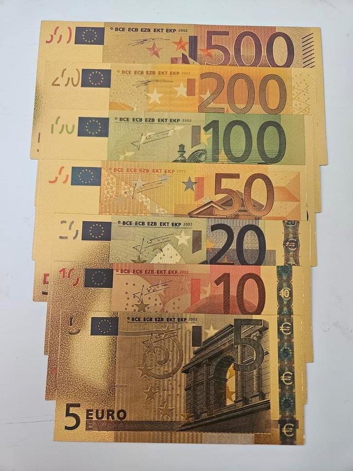 Set Euro Bankbiljetten 5 t/m 500 Euro., Postzegels en Munten, Bankbiljetten | Nederland, 10 gulden, Verzenden