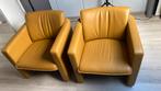 Leolux Fiabo fauteuils kleur oker 2x, Huis en Inrichting, Ophalen, Gebruikt, Minder dan 75 cm, Vintage