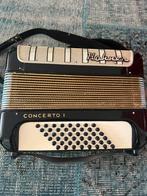 Hohner Concerto 1- 48 bas - Accordeon - Zwart, Muziek en Instrumenten, Accordeons, Hohner, Met riemen, 48-bas, Gebruikt