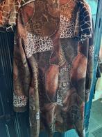 Myrina Jas met dierenprint - Maat L, Ophalen, Bruin, Maat 42/44 (L), Myrina