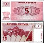 slovenie 5 tolar 1990 unc, Postzegels en Munten, Bankbiljetten | Europa | Niet-Eurobiljetten, Overige landen, Verzenden