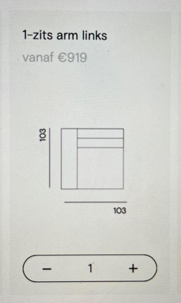 Fest Edge bank deel 1-zits arm links, Huis en Inrichting, Banken | Bankstellen, Nieuw, Tweepersoons, Ophalen