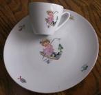 Antiek Kinder ontbijtbordje met kopje Bavaria Winterling, Ophalen of Verzenden