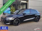 Audi A3 Sportback 40 TFSI e S Edition Panorama/B&O/Sfeer/Mat, Auto's, Audi, Zwart, 4 cilinders, Leder en Stof, Zwart