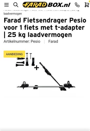 Fietsendrager tot 25kg beschikbaar voor biedingen