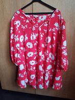 Rood/witte MS Mode blouse - maat 50 ***zgan***, Maat 46/48 (XL) of groter, Ophalen of Verzenden, Zo goed als nieuw, MS Mode