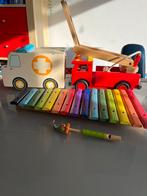 Houten Speelset - Ambulance, Brandweerauto, Xylofoon, Ophalen of Verzenden, Gebruikt, Overige typen