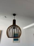 Houten Design Lamp, Huis en Inrichting, Lampen | Hanglampen, 50 tot 75 cm, Ophalen of Verzenden, Zo goed als nieuw, Kan in zowel modern als warm interieur