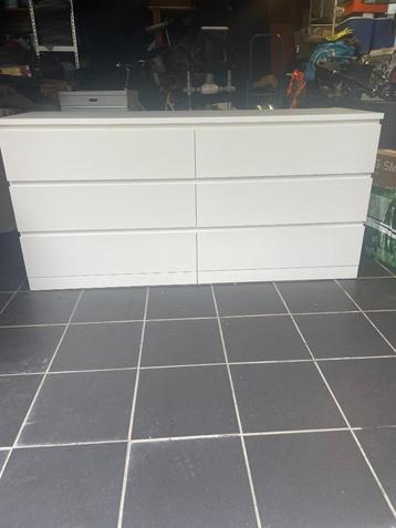 Ladekast 6 lades IKEA type MALM kleur Wit 