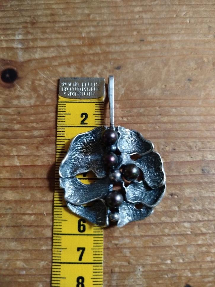 Mooie Deense zilveren hanger, Sieraden, Tassen en Uiterlijk, Kettinghangers, Zo goed als nieuw, Zilver, Zilver, Overige voorstellingen