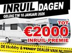 2026 HOBBY en FENDT INRUILDAGEN / NU TOT €2000 INRUIL PREMIE, Rondzit, Hobby, Bedrijf, Tot en met 4
