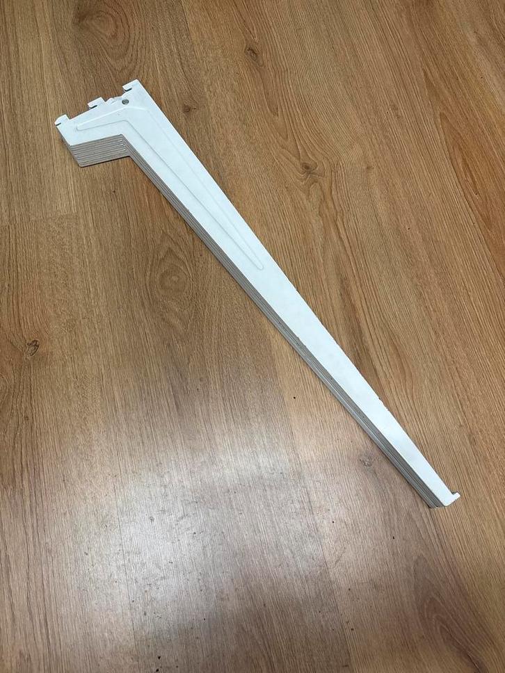 12x Plankdragers 60cm - Wit Metalen Legplanksteunen, Huis en Inrichting, Woonaccessoires | Wandplanken en Boekenplanken, Gebruikt