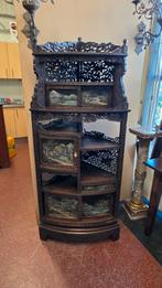 19de eeuw Chinees rijk bewerkt hoekkast, Ophalen of Verzenden