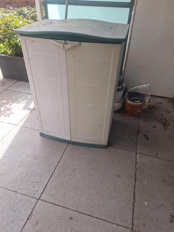 Kunststof tuinkast 90x69x50, Tuin en Terras, Bergingen en Tuinkasten, Gebruikt, Overige typen, Kunststof, Ophalen of Verzenden