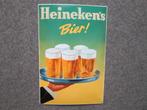 HEINEKEN EMAILLE RECLAMEBORD, Verzamelen, Biermerken, Ophalen, Zo goed als nieuw, Reclamebord, Plaat of Schild, Heineken