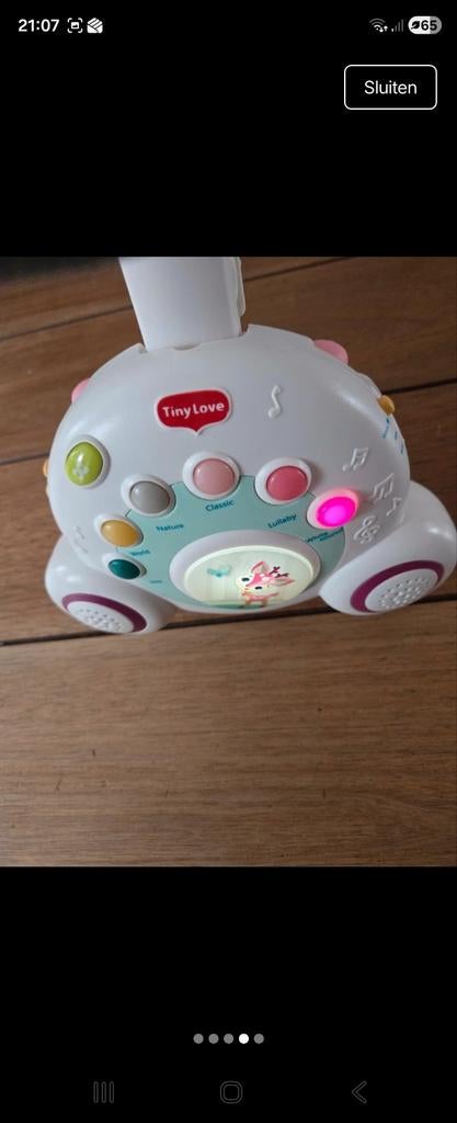 Tiny Love Mobiel met licht en geluid, Kinderen en Baby's, Ophalen, Zo goed als nieuw, Mobiel, Met licht